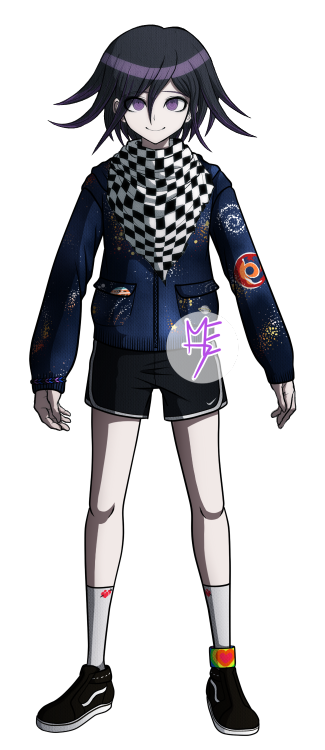 marshmellow-7he-editor:1st commission!Full body sprite edits of Shuichi Saihara and Kokichi Ouma in 