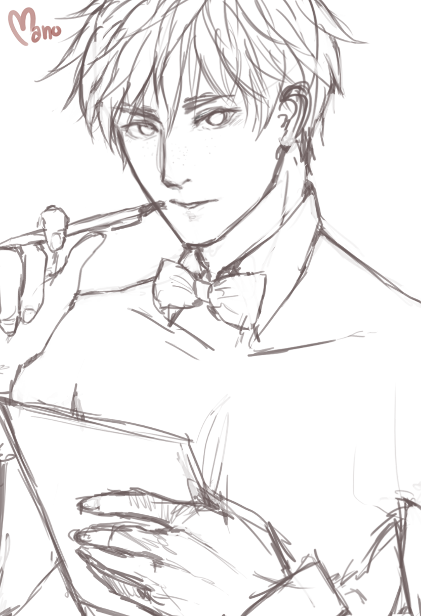 mano-manu:I saw Hima’s update and I couldn’t resist drawing waiter!england 