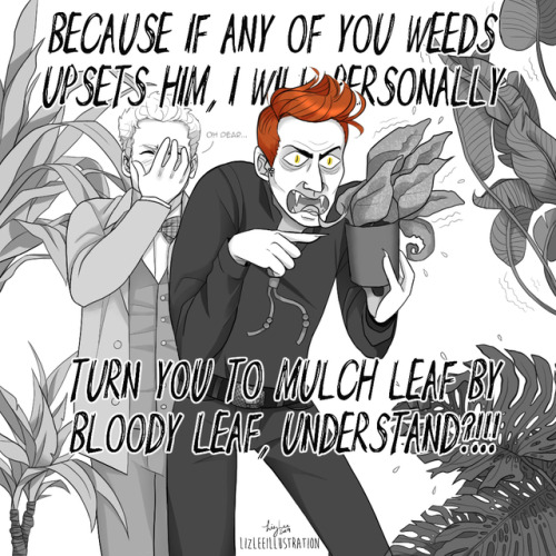 Crowley Tries Being Nice To His Plants. 