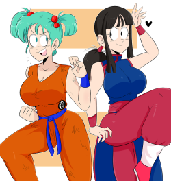 Bungee-Gumu:  Bulma And Chichi  My Twitter  Cuties~ ;3