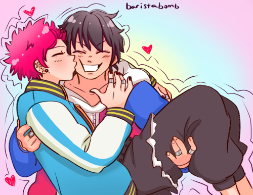 nanbaka-82:baristabomb-draws:when you see your bf and you gottaha agh