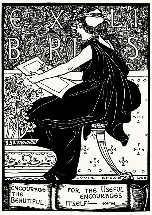 Book plate by Louis Rhead, 1905