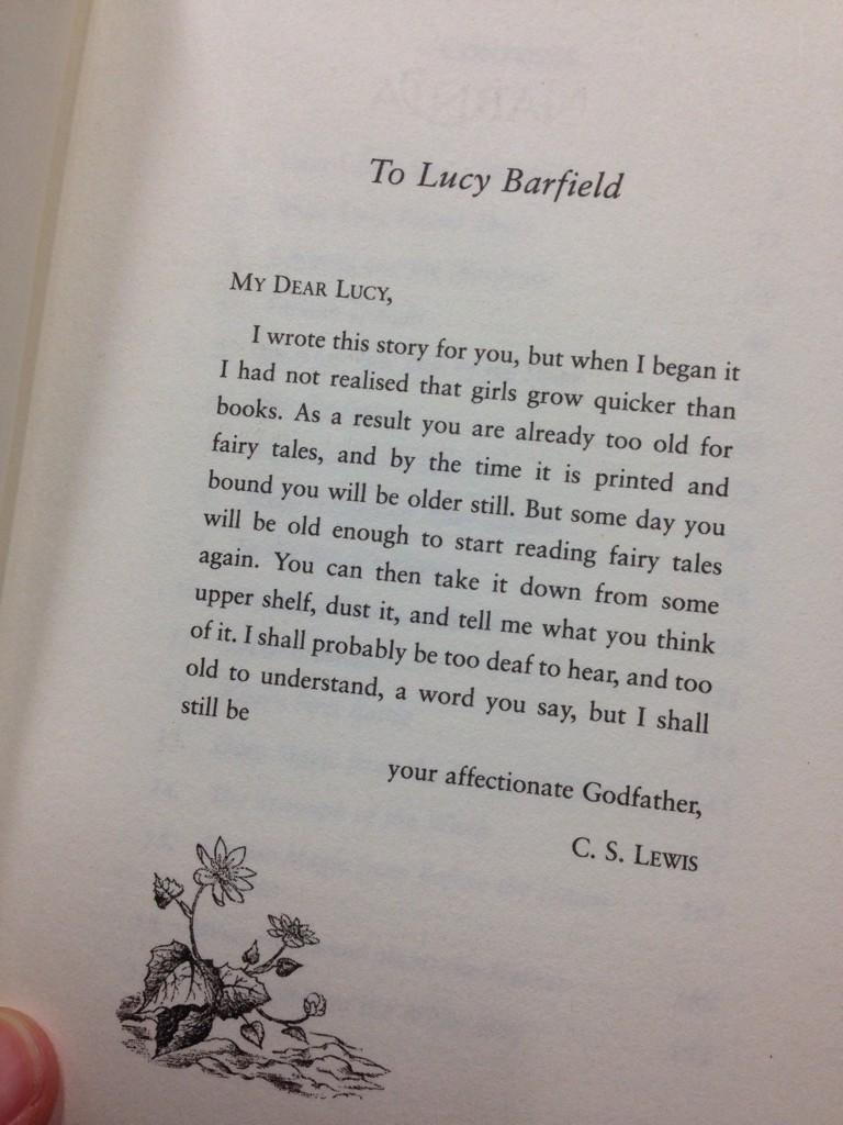 mysharona1987:C.S Lewis shows up every other Godfather in the world.