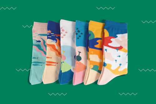 lesstalkmoreillustration:Socks Designed By GoodpairSocks On Etsy*More Things & Stuff