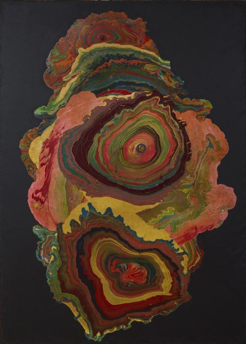 lefildelhorizon:Shozo Shimamoto, Untitled - Whirlpool, 1965  Dallas Museum of Art