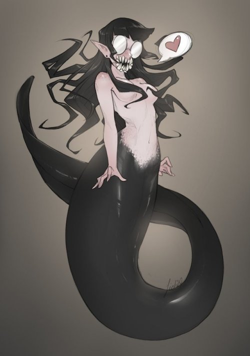 A quickie merleech of my Leechbab inspired by @kierstinlapatka‘s leech tail, which you can see