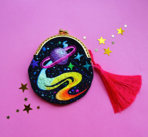 sosuperawesome:  Embroidered Universe Purses, adult photos