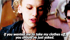 relentlessclimb:   &ldquo;…the lead androgyne is Jace (Jamie Campbell Bower), blond and lithe and so pillow-lipped that you want to nap every time you look at him.&rdquo;  