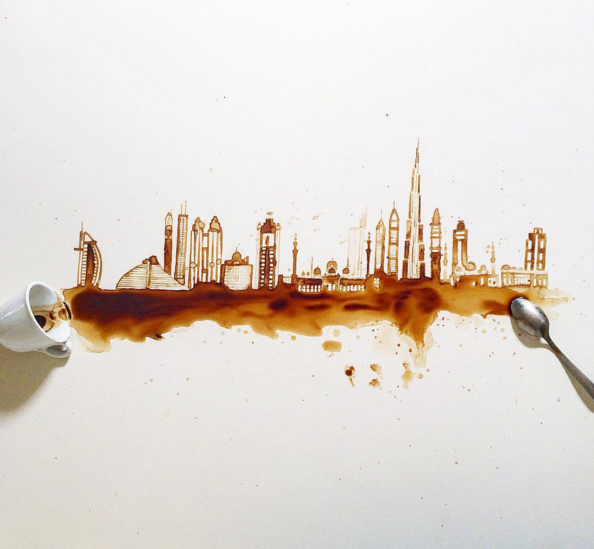 culturenlifestyle:Giulia Bernardelli Paints Intimate Moments of Life With Coffee