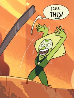 eyzmaster:  Steven Universe - Peridot 106 by theEyZmaster  Peridot’s been hilarious in the last few episodes   :P   *takes Peri* &lt;3
