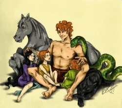 alokeancalling:  This is how I see Loki. Happy with his kids, arms always open. 