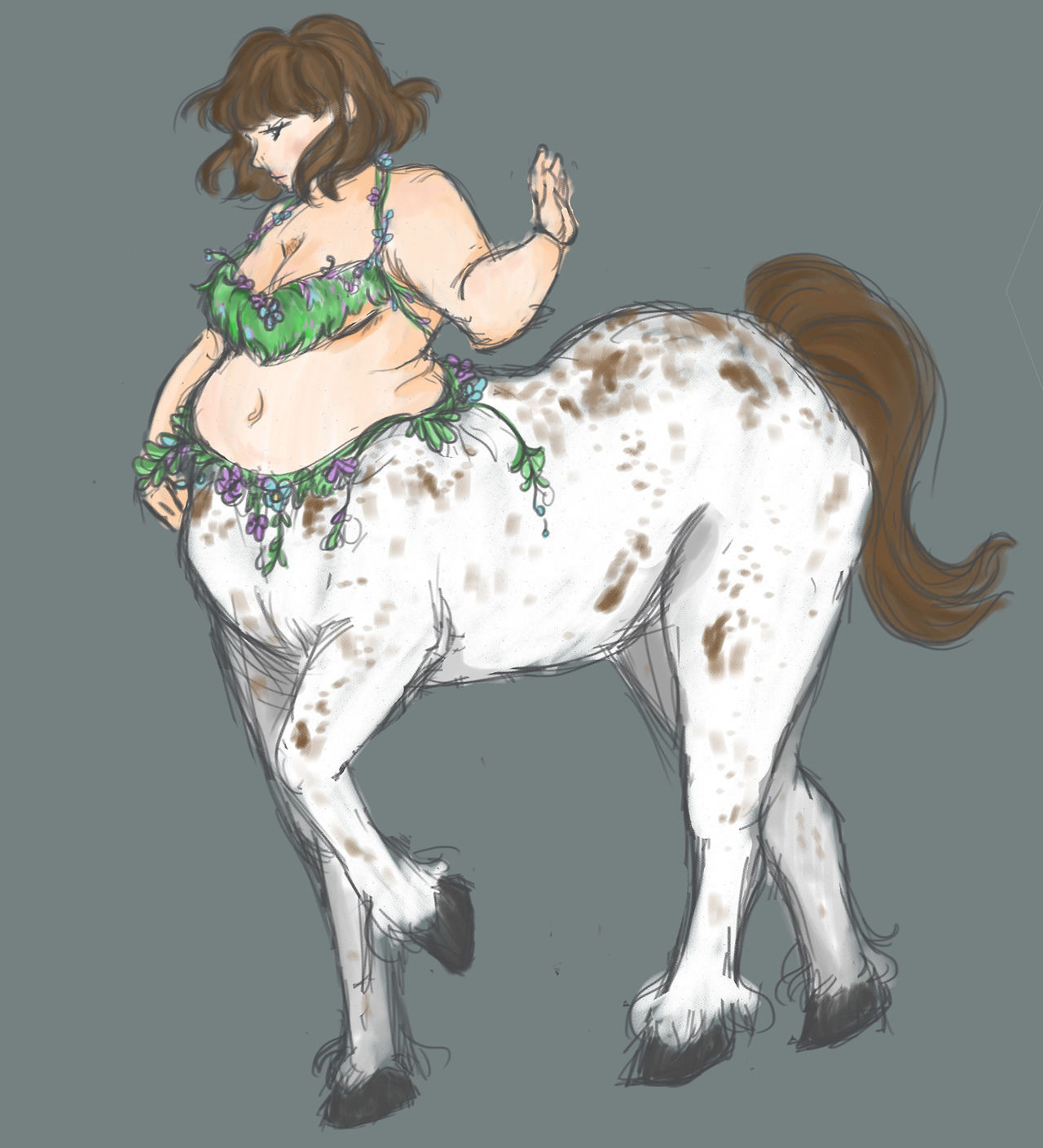 vanart:I see a lot of chubby mermaids, so I wanted to draw a different chubby mythical