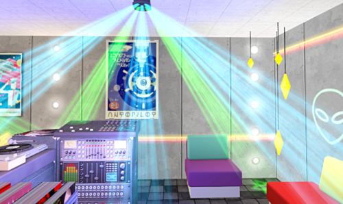 Disco Room of The Space Explorer Nightclub in Beesby