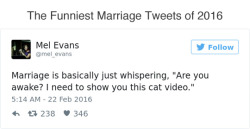 raikissu:  wwinterweb: Funny Marriage Tweets