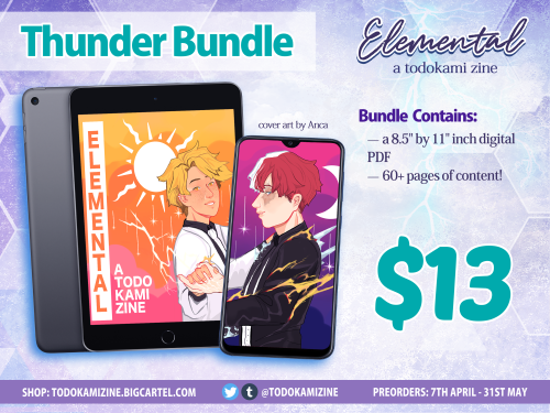 ☆ Preorders are now open! Find our shop HERE ☆Elemental: a TodoKami Zine contains 60+ pages of conte