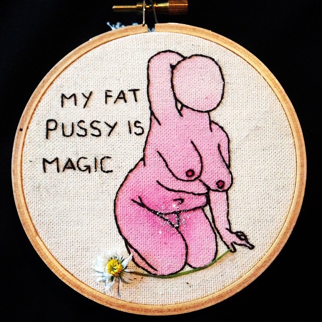 glitterpuke666:  Self portrait in stitches no. 18 