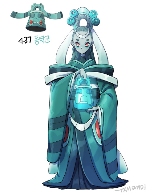 Pokémon Humanization436. Bronzor 437. Bronzong http://tamtamdi.com