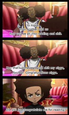 jay2wiceroc:  letstakeahhwalkinspace:  ddopethang:  The Boondocks  😹😹😹😹  The Mother Fucking Boondocks my nigga   👏🏾😂