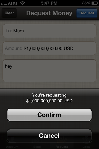 thankengine: thankengine:  i figured out how to request money on paypal   my mother just called and she didnt even say hello she just said no 