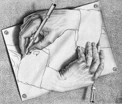 an-art-gallery:  M.C. Escher(1898-1972) Maurits Cornelis Escher (17 June 1898 – 27 March 1972), usually referred to as M. C. Escher, was a Dutch graphic artist. He is known for his often mathematically inspired woodcuts, lithographs, and mezzotints.