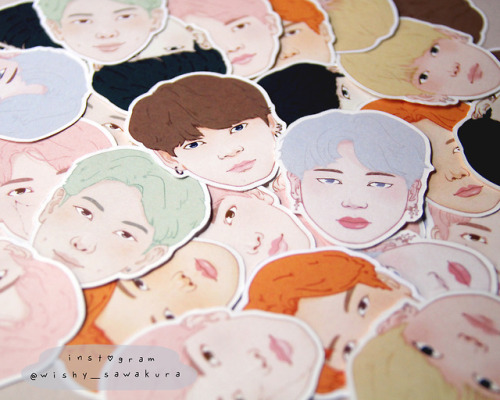 sawakura:BTS stickers — Blood, Sweat and Tears MV visuals. For more info / to order:- email: wishy