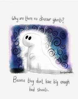 twistedlildoodles:  Dinosaur ghosts 