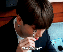 Jungkook Is Not Impressed With The Eyelash Curler