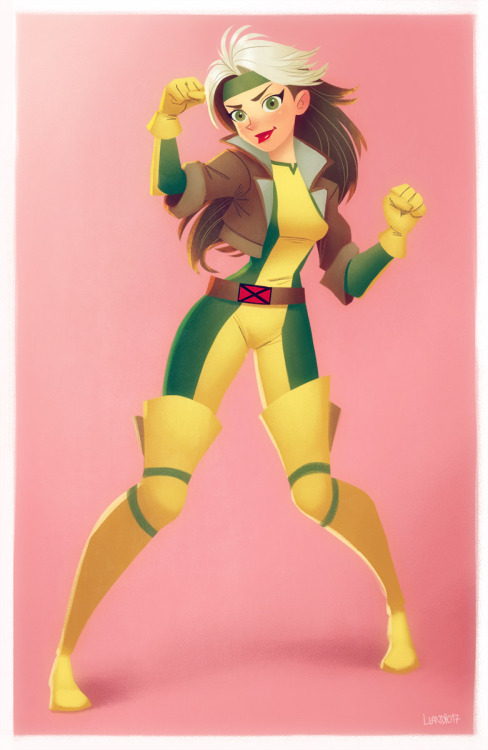 leandrofranci:Rogue, from the X-Men, in a cartoony way :)