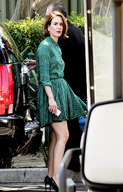 tvandfilm:  Sarah Paulson waves to the camera in Hollywood, CA on June 6, 2014. 