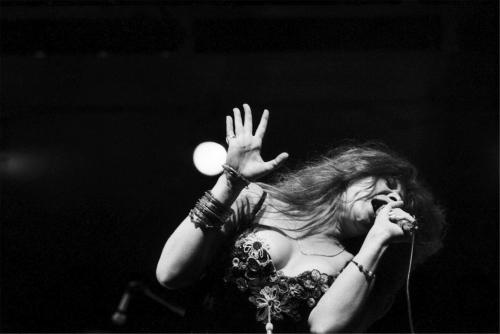 Janis performing at the Newport Folk Festival, 1968.