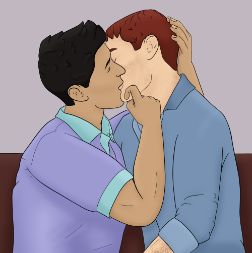 rootbound-comic: A Calbriel kiss for OC Kiss Week 2022. I’m still here. I’m still thinking about the