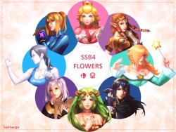 bellhenge:  SSB4 Flowers [Super Smash Bros. for Nintendo 3DS / WiiU] —-&gt;SSB4 Stars —-&gt;deviantART (full size)