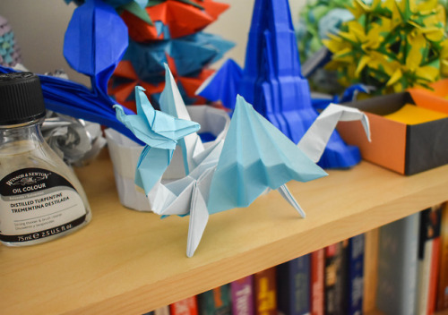 Songbird, KNL Dragon, Goatfish designed by Robert Lang | instructions | folded byI had the chance to