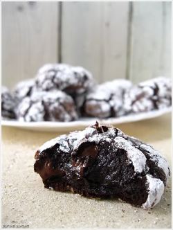 coocooforcookies:  CooCooForCookies  Flour-less Dark Chocolate Cookies These cookies are amazing-super intense and fudgy, and the best part is that there’s no butter or flour.  If there was ever a “healthy” double chocolate cookie, this just may