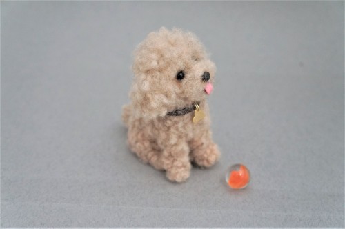  A needle felted beige poodle.  Have a great evening!