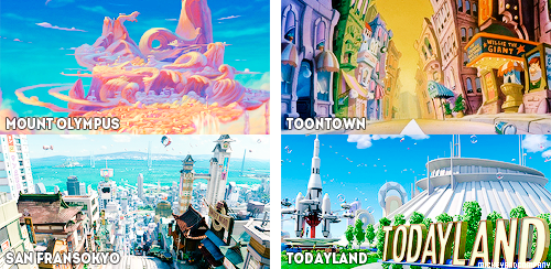 mickeyandcompany:Disney + fictional settings