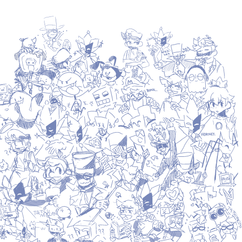 tatsumelon:buncha super paper mario doodles + other 