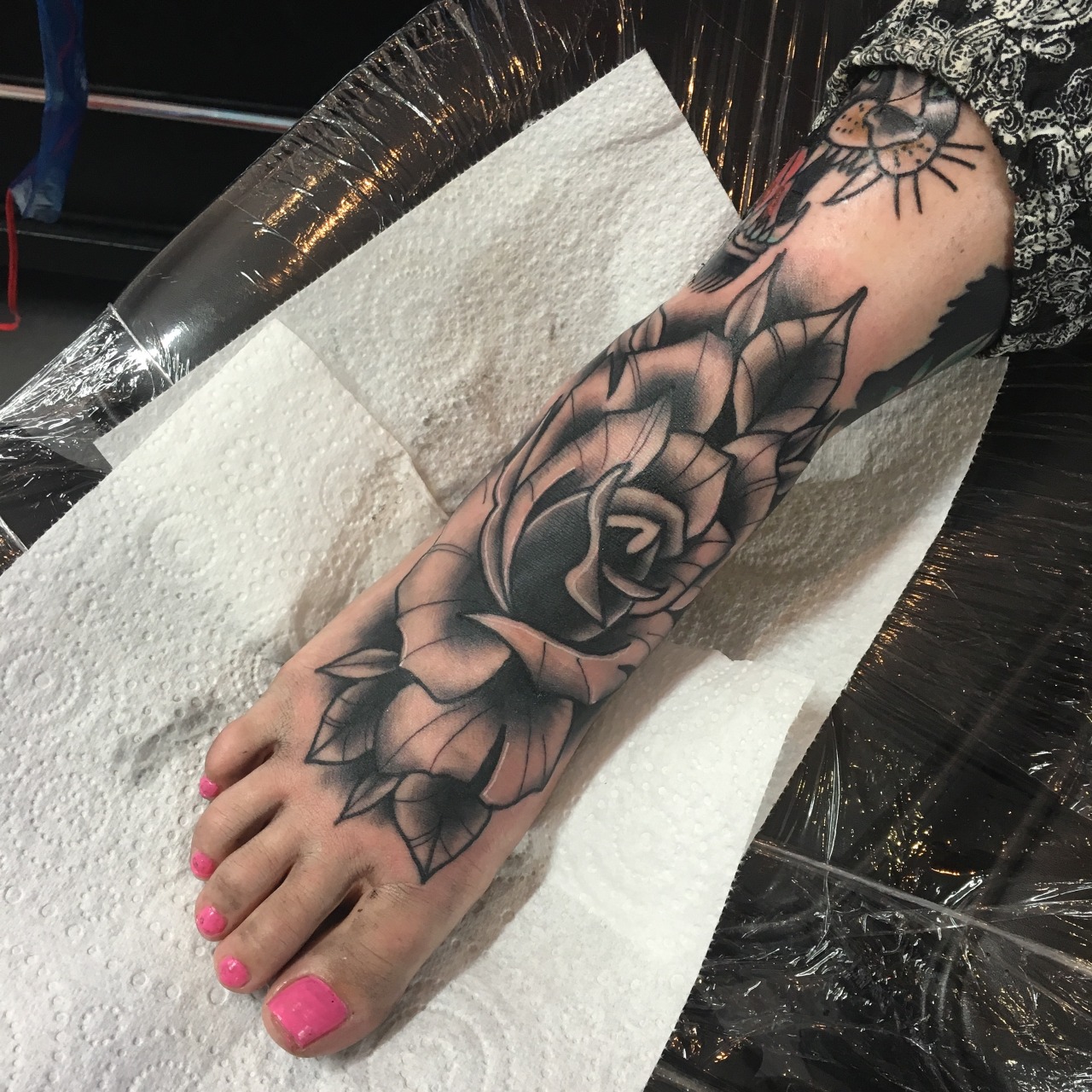 Rose Foot Tattoo  A simple but effective rose tattoo design  Classic Ink  Tattoo Studio  Flickr