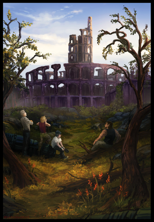 | Morning at the Costlemark Tower | My contribution to the Final Fantasy XV art history zine @arsfan