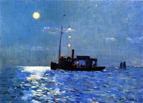 Isles of Shoals, Moonligh  - Frederick Childe Hassam 1890ImpressionismFitchburg Art Museum  (United 