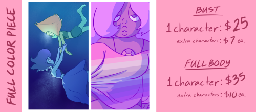 ze-pie:  More arts in my art tag!I WILL NOT DRAW:Sexual NSFW (nudity is fine)Extreme GoreMecha/Other super-complex humanoid robot designsNon-Human-like creatures (i can’t draw animals too well)I WILL DRAW:Pretty much everything else…So the prices