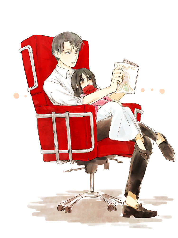 april-yoon:  Reading book for Mikasa :3c By the way, feel free to leave comments
