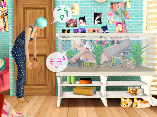 sushisims: Seiya: What the… what are you doing? Dolly: Oh, you know.. just.. hanging around!&