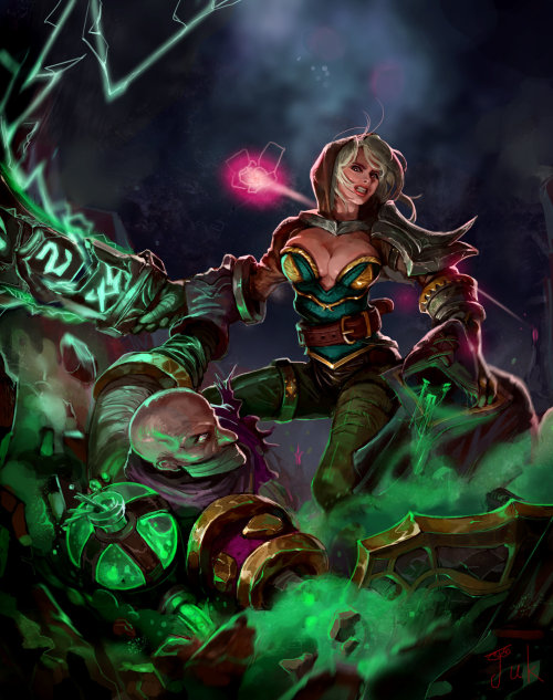 art-of-cg-girls:  Singed vs Riven by c juk 