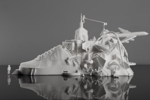 Modla x Damilola Odusote Nike Air Force 1 3D Printed Sculpture.(via Modla x Damilola Odusote Nike Ai