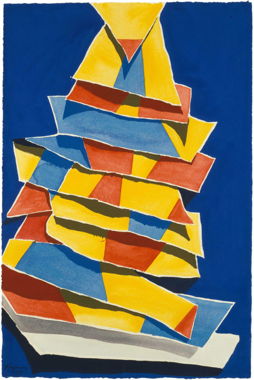 guggenheim-art: Up Wind by Burhan Dogancay via Guggenheim Museum Size: 55.9x38.1 cmMedium: Gouache o