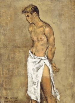 linnman333:  henrymillerfineart:  Walter Stuempfig, A gift to Noel Coward.  henrymillerfinerart.tumblr.com   Comfort found on canvas. 