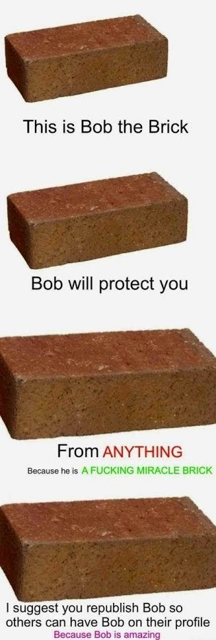 ourmuffinmuffin:  I just got eight brick on ma tumblr Bob is amazing