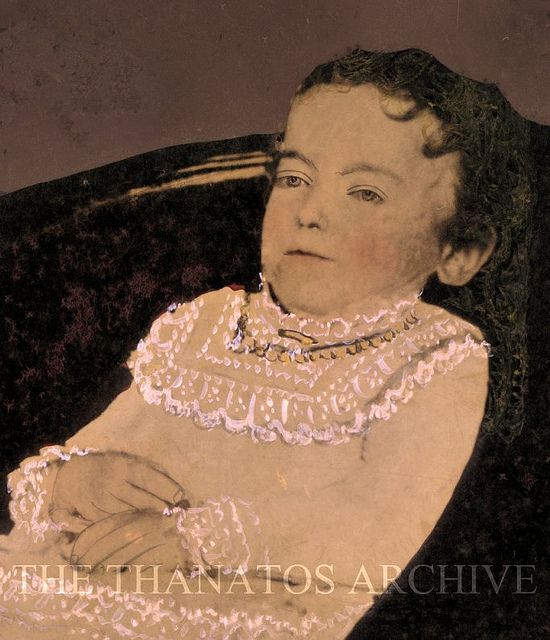 sixpenceee:  During the Victorian Era, they would often paint eyes on deceased during