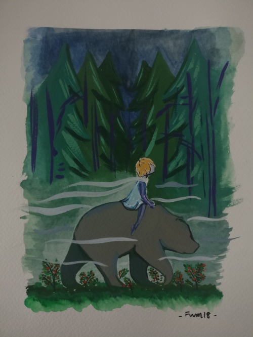 Mist: Girl And Bear. Usva: Tytt Ja Karhu.
